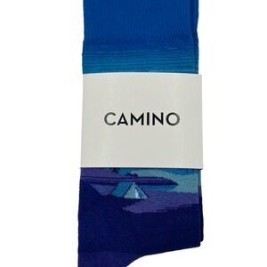 Camino 420 Streetwear Blue and Purple Night Outdoors Scene Men's Socks